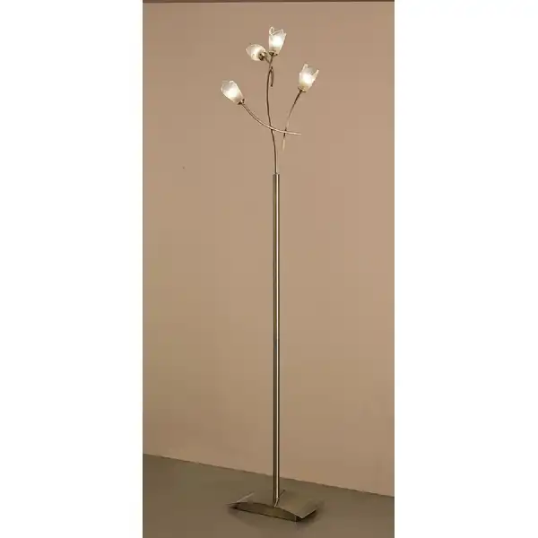 Pietra Floor Lamp 4 Light G9, Antique Brass, NOT LED CFL Compatible