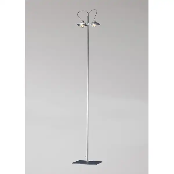 (0040 009) Ull Floor Lamp 2 Light G9 Silver Grey, NOT LED CFL Compatible