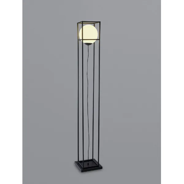 Desigual Small Floor Lamp, 1 Light E27, Matt Black