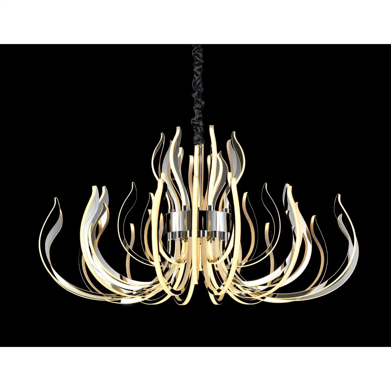 Versailles Pendant, 553W LED, 3000K, 26715lm, IP20, Polished Chrome, 3yrs Warranty, (ITEM REQUIRES CONSTRUCTION CONNECTION) Item Weight: 29kg