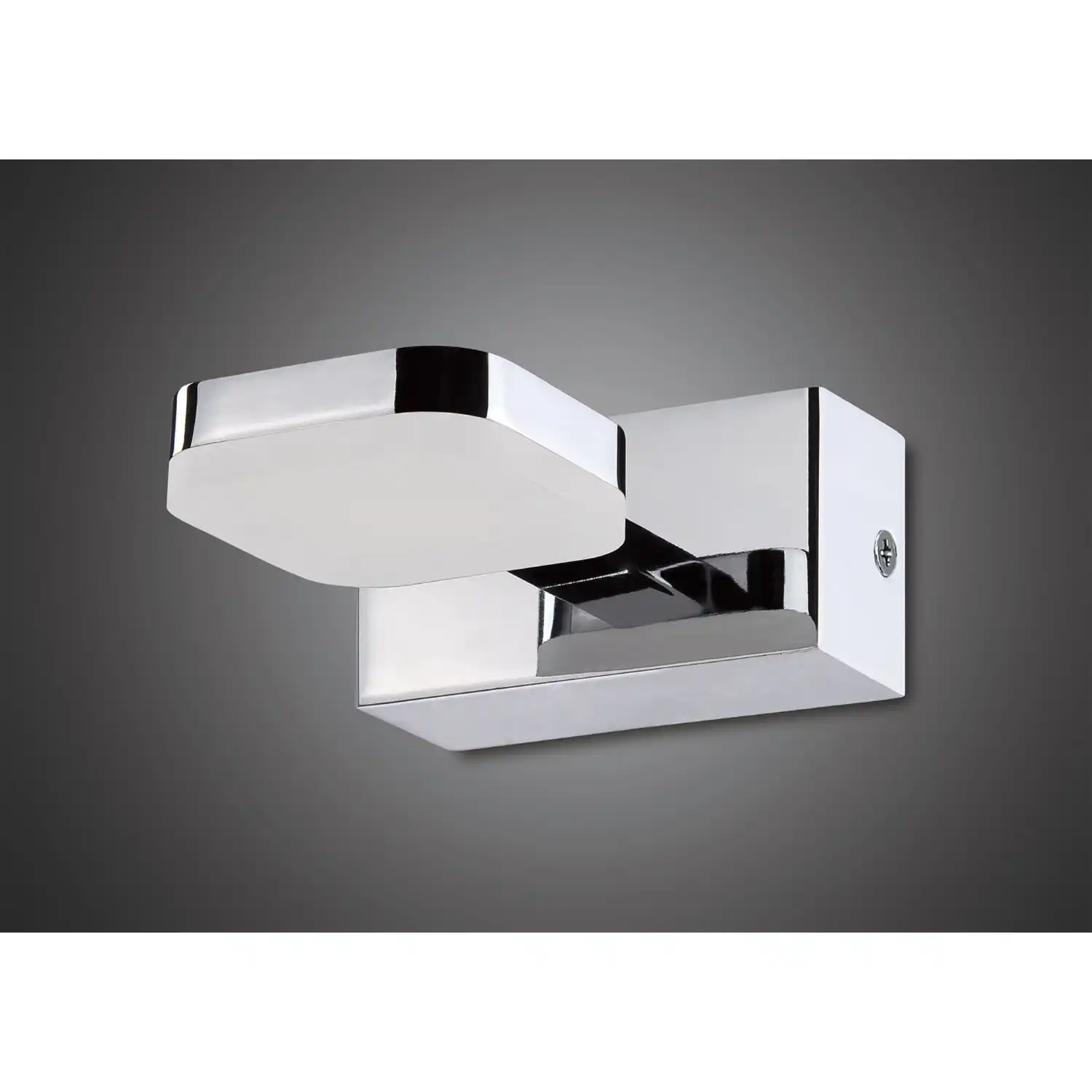 Gio Wall Lamp 1 Light 5W LED 3000K, 450lm, Polished Chrome Frosted Acrylic, 3yrs Warranty