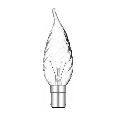 Candle Tip Twisted Clear B15 40W (100 10)