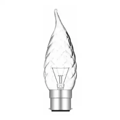 Candle Tip Twisted Clear B22 60W (100 10)