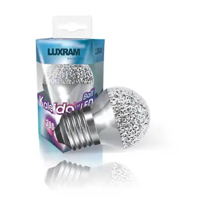 Kaleido LED Ball E27 Dimmable 3.5W Natural White 4000K, 270lm, Chrome Finish, 3yrs Warranty