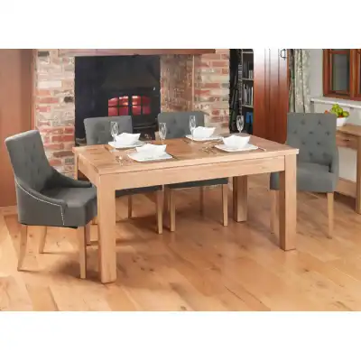 Light Oak Extending Dining Table Seats 4 6 to 8 People 150cm to 200cm