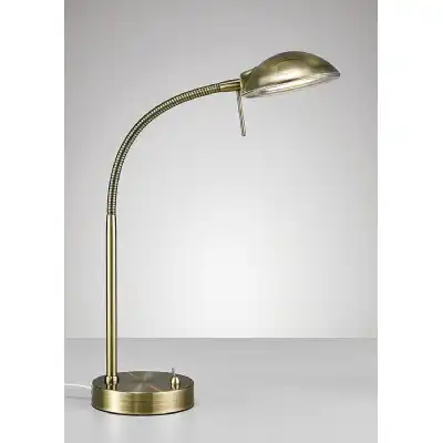 Bamberg Table Lamp 1 Light G9 Antique Brass