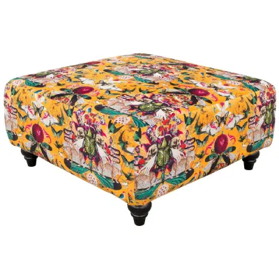 Square Fabric Pattern Pouffe – Myrtle & Mary Divine Curio