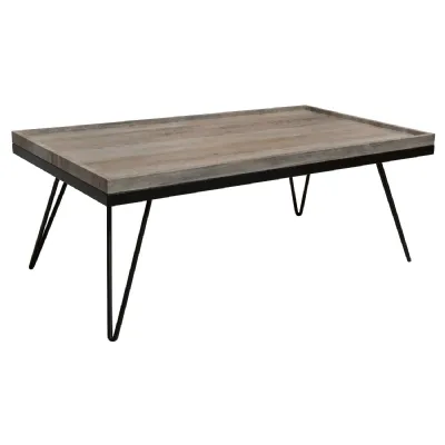Antique Grey Wood Effect Coffee Table