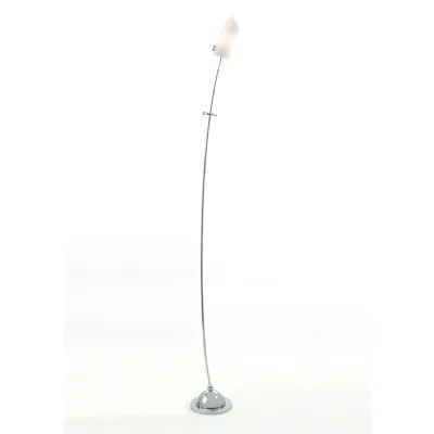 Lucia Floor Lamp With In Line Dimmer 1 Light G9 Polished Chrome Frosted Glass, NOT LED CFL Compatible