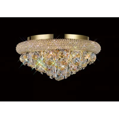 Alexandra Ceiling 6 Light E14 Gold Crystal