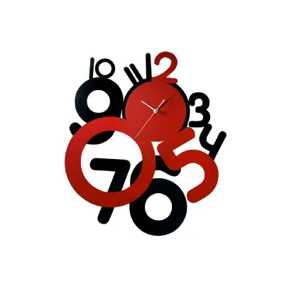 (DH) Infinity Funky Clock Black Red