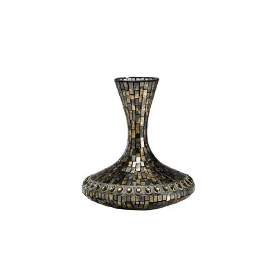 (DH) Almira Mosaic Grecian Vase Medium Brown French Gold