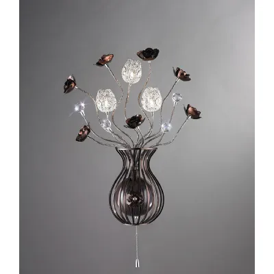 (DH) Bonita Wall Lamp 3 Light G4 Brown Crystal, NOT LED CFL Compatible