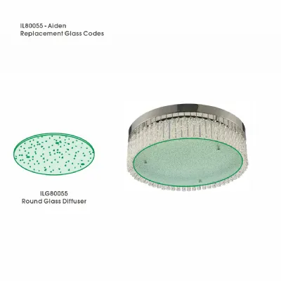 Aiden Large Round Replacement Glass Diffuser For IL80055