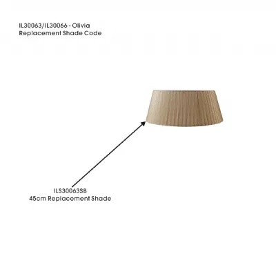 Olivia Organza Floor Lamp Shade Soft Bronze For IL30063 66, 450mmx200mm