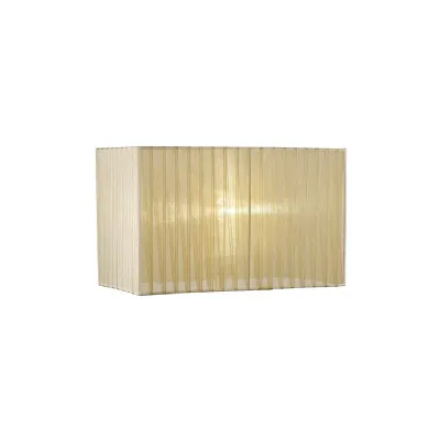 Florence Rectangle Organza Shade, 380x190x230mm, Cream, For Table Lamp