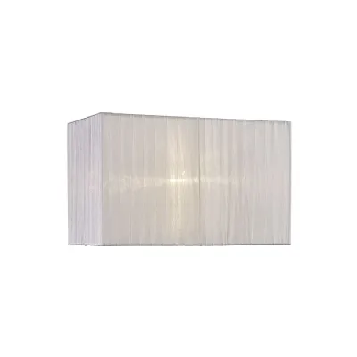 Florence Rectangle Organza Shade, 400x210x260mm, White, For Floor Lamp