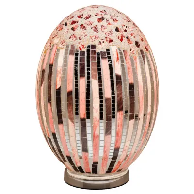 Large Mosaic Glass Egg Lamp – Art Deco