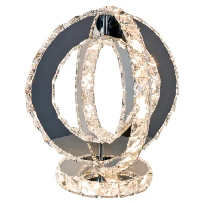 Glass Crystal Double Ring Light
