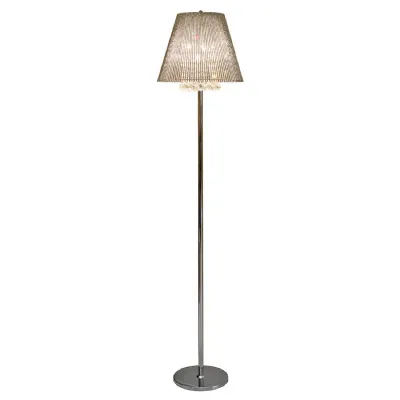 Conical Silver Tube Floor Lamp