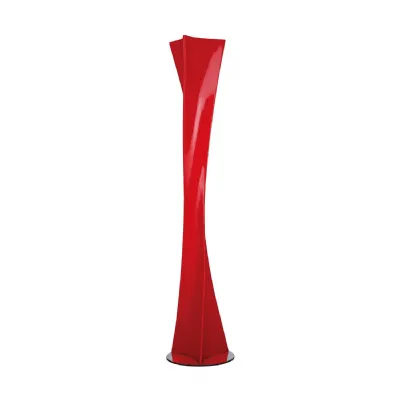 Twist Floor Lamp 3 Light E27, Gloss Red Polished Chrome COLLECTION ONLY, CFL Lamps INCLUDED, Base Packed Separately Item Weight: 18.5kg