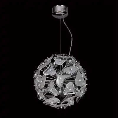 Otto Pendant 41 Light G4 Sphere, Polished Chrome Frosted Glass, NOT LED CFL Compatible