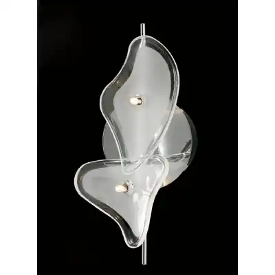 Otto Ceiling Wall 2 Light G4 Bar, Polished Chrome Frosted Glass, NOT LED CFL Compatible