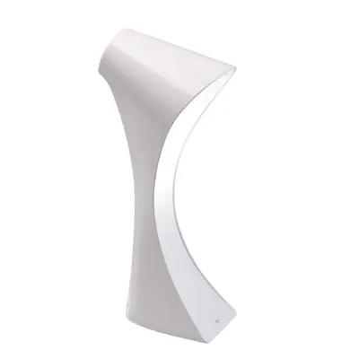 Ora Table Lamp 1 Light E27, Gloss White White Acrylic Polished Chrome, CFL Lamps INCLUDED