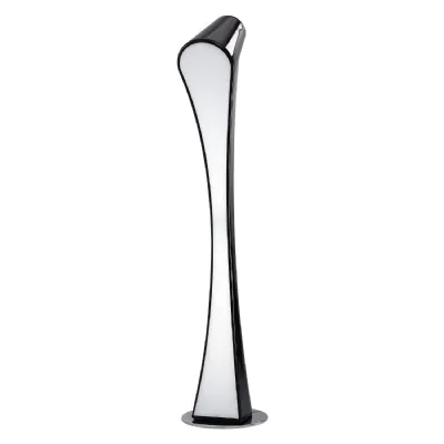 Ora Floor Lamp 2 Light T5, Gloss Black White Acrylic Polished Chrome COLLECTION ONLY, NOT LED CFL Compatible Item Weight: 17.4kg