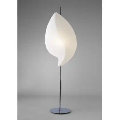 Natura Floor Lamp 2 Light E27 Indoor, Polished Chrome Opal White COLLECTION ONLY Item Weight: 15kg
