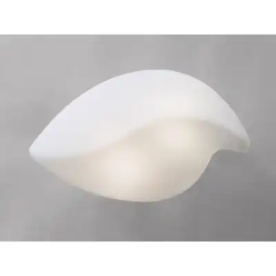 Natura Ceiling Wall 2 Light E27 Small Indoor, Polished Chrome Opal White