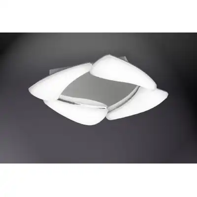 Mistral Flush Ceiling 24W LED 3000K, 2160lm, Polished Chrome Frosted Acrylic, 3yrs Warranty