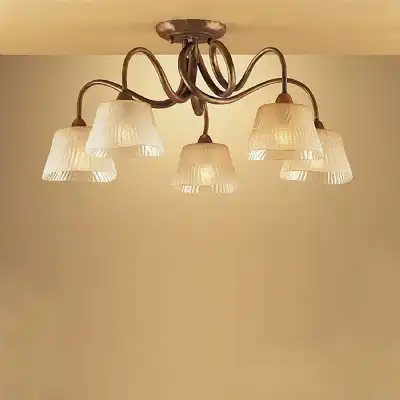 (0039 002) Tentacle Ceiling 5 Light E14, Rustic Gold