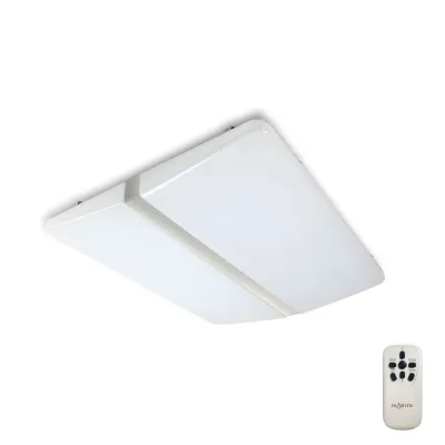 Line Rectangular Flush Ceiling 108W LED With Remote 3000K 6500K,6500lm,P.Chrome White Acrylic,3yrs Warranty (COLLECTION ONLY)