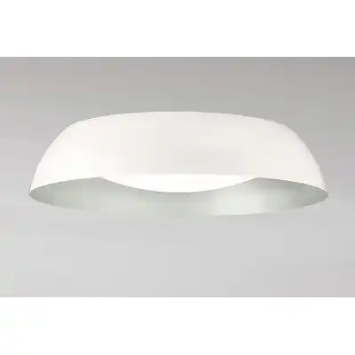 Argenta Flush Ceiling Large 30W LED 3000K, 3000lm, Matt White Silver White Acrylic, 3yrs Warranty