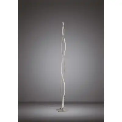 Sahara XL Floor Lamp 28W LED 3000K, 2200lm, Dimmable Silver Frosted Acrylic Polished Chrome, 3yrs Warranty