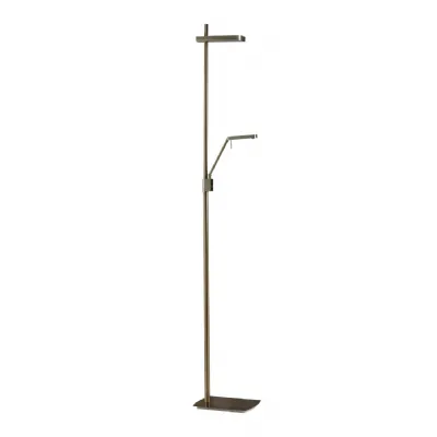 Phuket Floor Lamp 2 Light 21W Down 7W Up LED 3000K, 3000lm, Touch Dimmer, Antique Brass, 3yrs Warranty ITEM IS COLLECTION ONLY