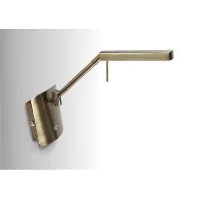 Phuket Wall Lamp 1 Light 7W LED 3000K, 600lm, Touch Dimmer, Antique Brass, 3yrs Warranty