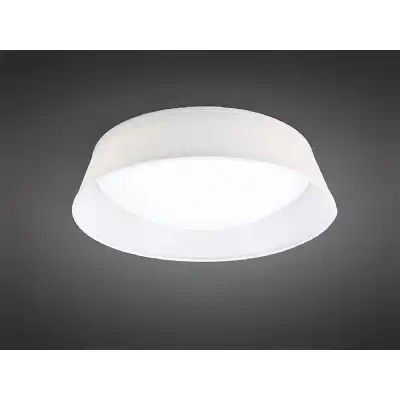 Nordica Flush Ceiling 21W LED 45CM Off White 3000K, 2100lm, White Acrylic With Ivory White Shade, 3yrs Warranty