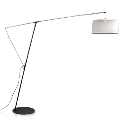 Nordica Floor Lamp E27 With Ivory White Shade, Ivory White Polished Chrome COLLECTION ONLY