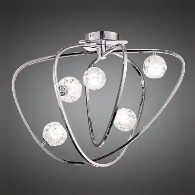 Lux Ceiling 5 Light G9, Polished Chrome
