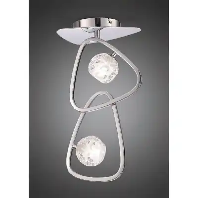 Lux Ceiling 2 Light G9, Polished Chrome
