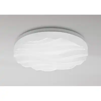 Arena Ceiling Wall Light Medium Round 40W LED IP44,Tuneable 3000K 6500K,3200lm,Dimmable via RF Remote Ctrl Matt White Acrylic,3yrs Warranty