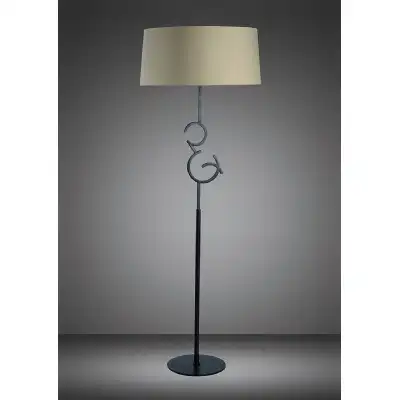 Argi Floor Lamp 3 Light E27 With Taupe Shade Brown Oxide