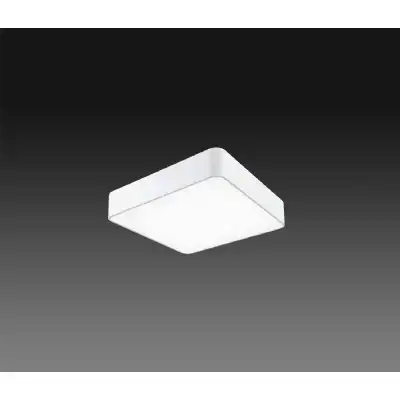 Cumbuco Flush 40cm Square, 2100lm, 35W LED 4000K White Acrylic, 3yrs Warranty