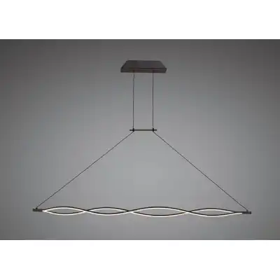 Sahara BR XL Linear Pendant 42W LED 2800K, 3400lm, Frosted Acrylic, Brown Oxide, 3yrs Warranty