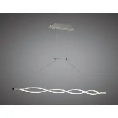 Sahara XL Linear Pendant 42W LED 3000K, 3400lm, Dimmable Silver, Frosted Acrylic, Polished Chrome, 3yrs Warranty