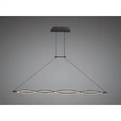 Sahara XL Linear Pendant 42W LED 2800K, 3400lm, Dimmable Frosted Acrylic, Brown Oxide, 3yrs Warranty