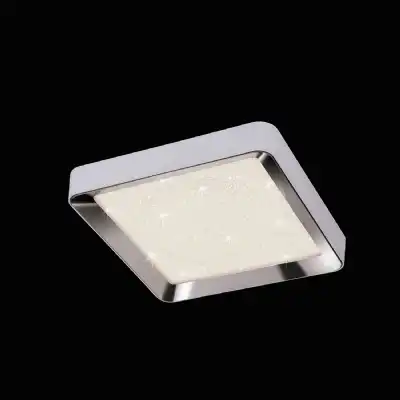 Male Flush 50cm Square 24W LED 3000K 6500K Tuneable, 1920lm, Remote Control Chrome White Acrylic, 3yrs Warranty