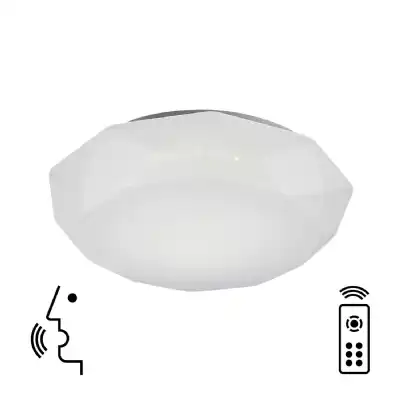 Diamante Smart Ceiling, 80W LED, 3000 5000K Tuneable White, 5200lm, Remote Control, APP, Alexa And Google Voice Control, White, 3yrs Warranty